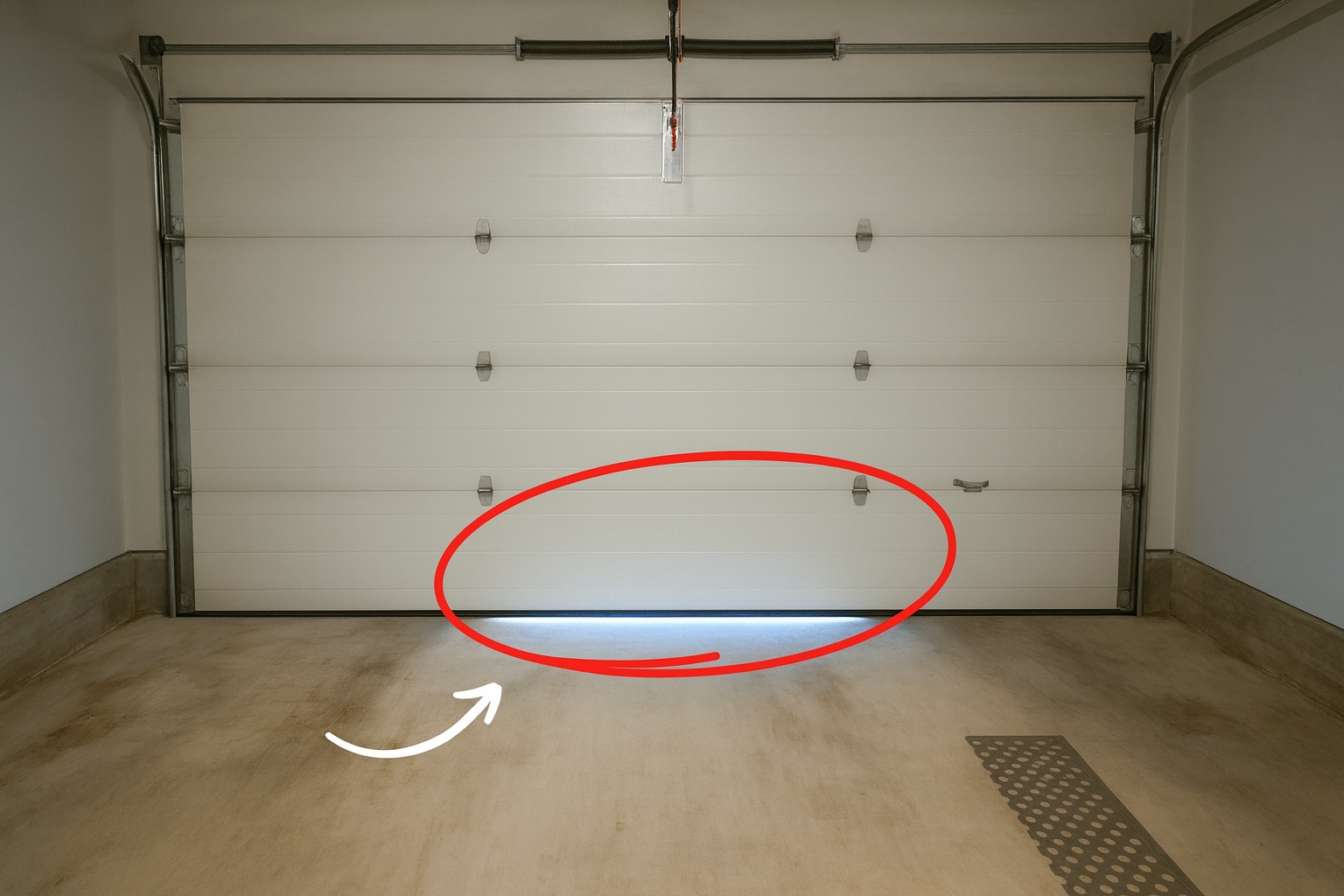 Garage door with unsealed gaps repair service in Dearborn Heights MI